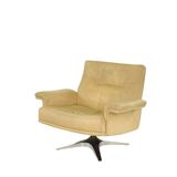 Fauteuil De Sede DS-35 en cuir crème, Suisse années 1970