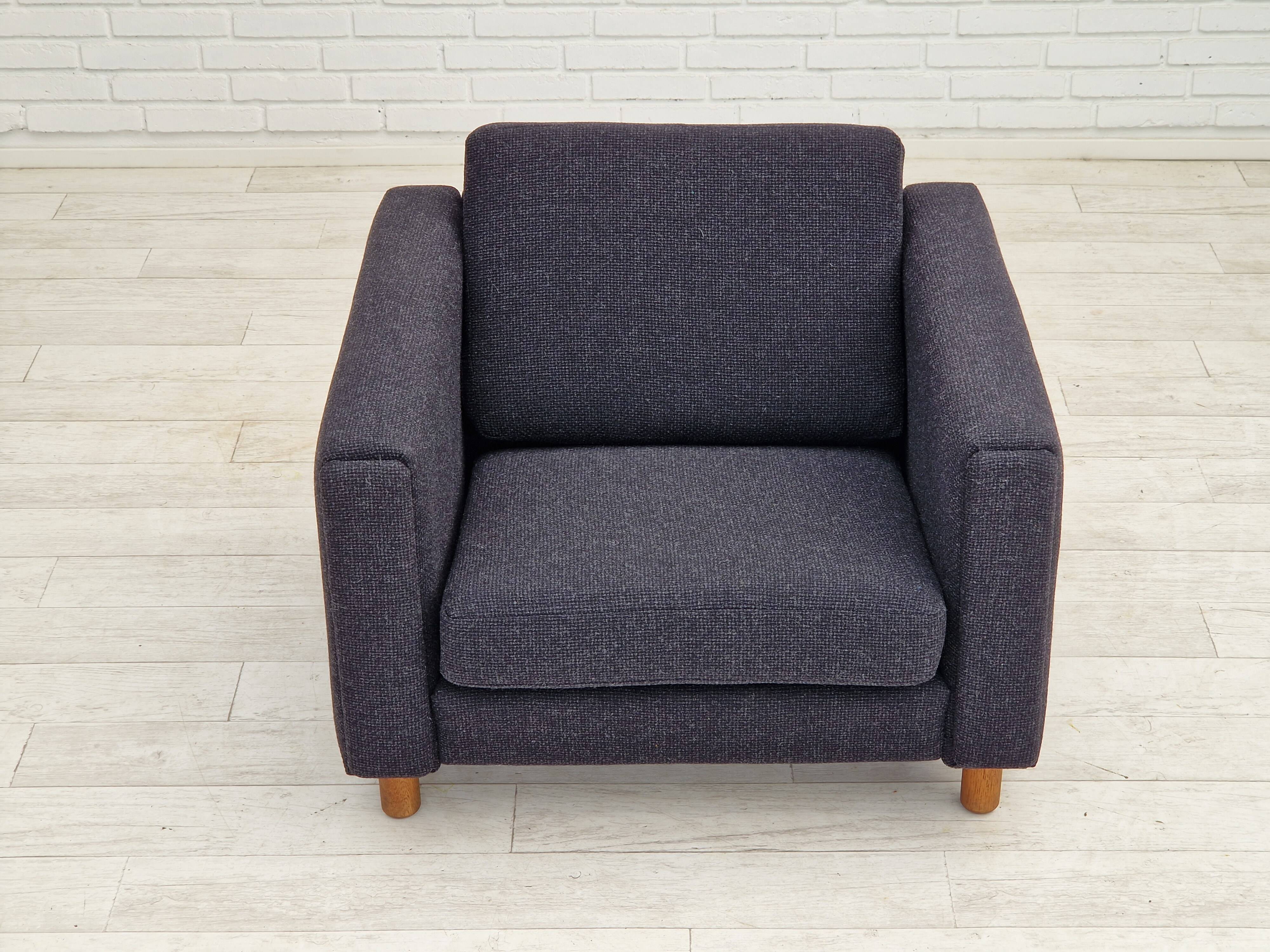 1970s, Danish design by H.J. Wegner, reupholstered armchair, model GE300.