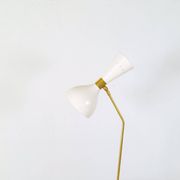 Modern Italian Table Lamp in Brass and Metal, Stilnovo Style