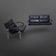 Postmodern black leather seating group, Germany 1980s