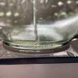 Empty cup pocket Art Deco molded crystal Czechoslovakia