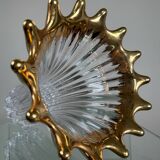Large crystal and gold vase from the 60s