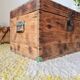 Old solid wood storage trunk – Raw Patina