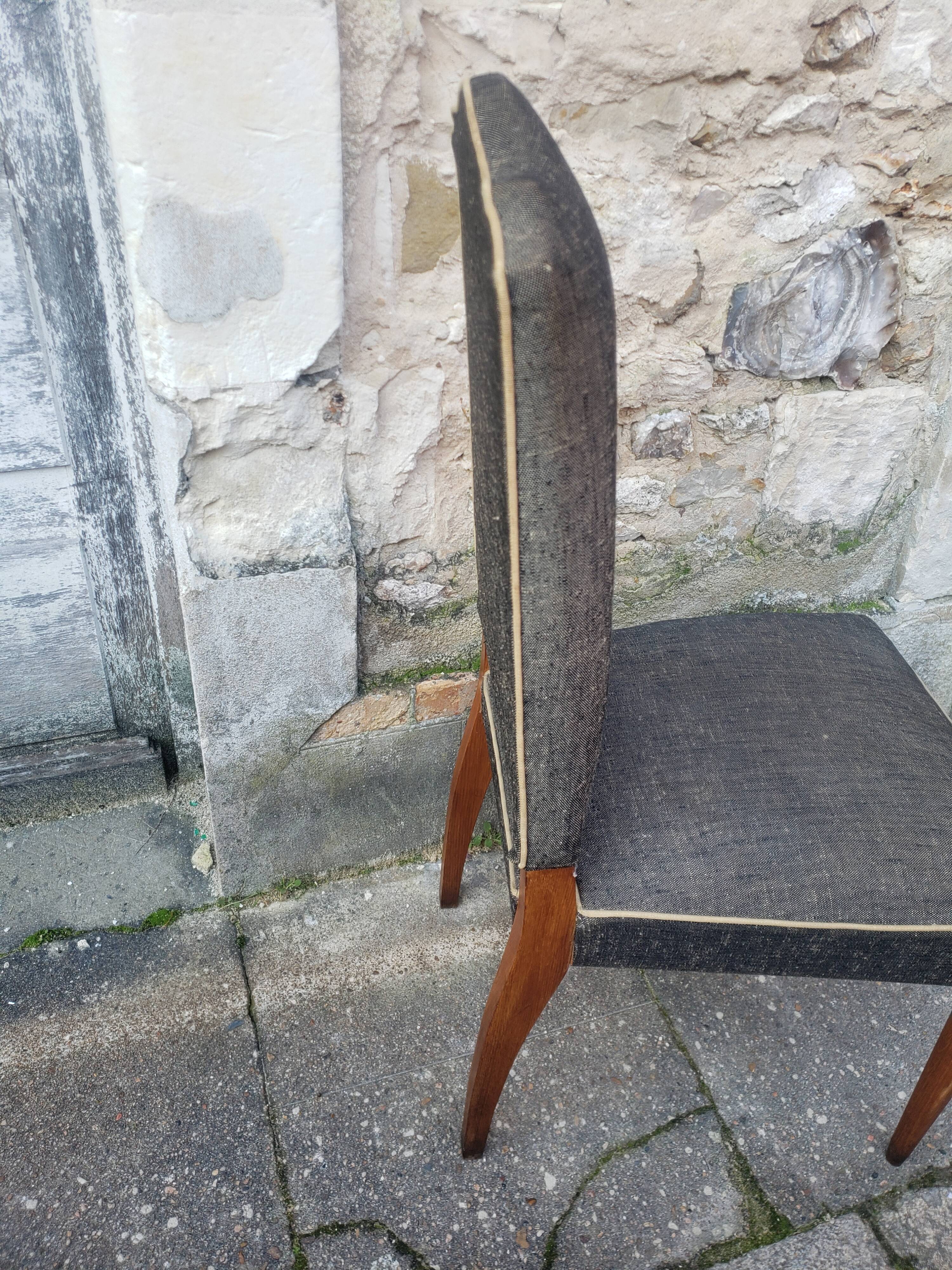 8 vintage chairs lined grey black