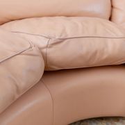 Vintage blush leather modular sofa Petronio by Tito Agnoli for Poltrona Frau, 1970s mid-century design