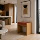 Solid oak stool with cushion (customisable)