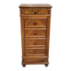Nightstand, Louis XVI style bedside table in walnut, circa 1850.