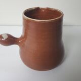 Set of 3 ceramic pitchers / milk jugs Signed Daniel Auger (Puisaye)