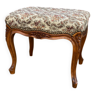 antique Louis XV Rocaille Rococo French vintage ottoman stool footstools