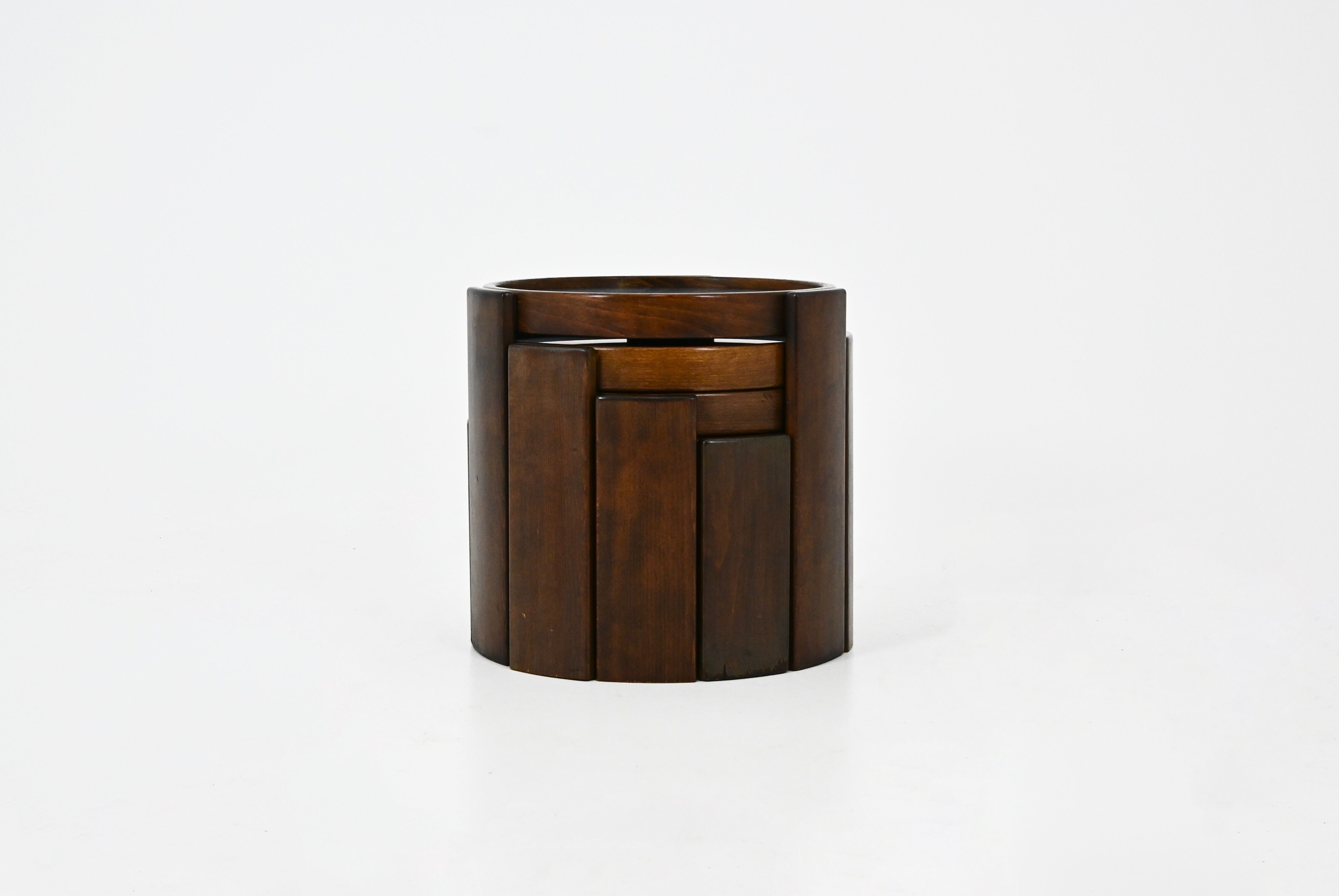 Nest tables model 780, by Gianfranco Frattini for Cassina, 1960s