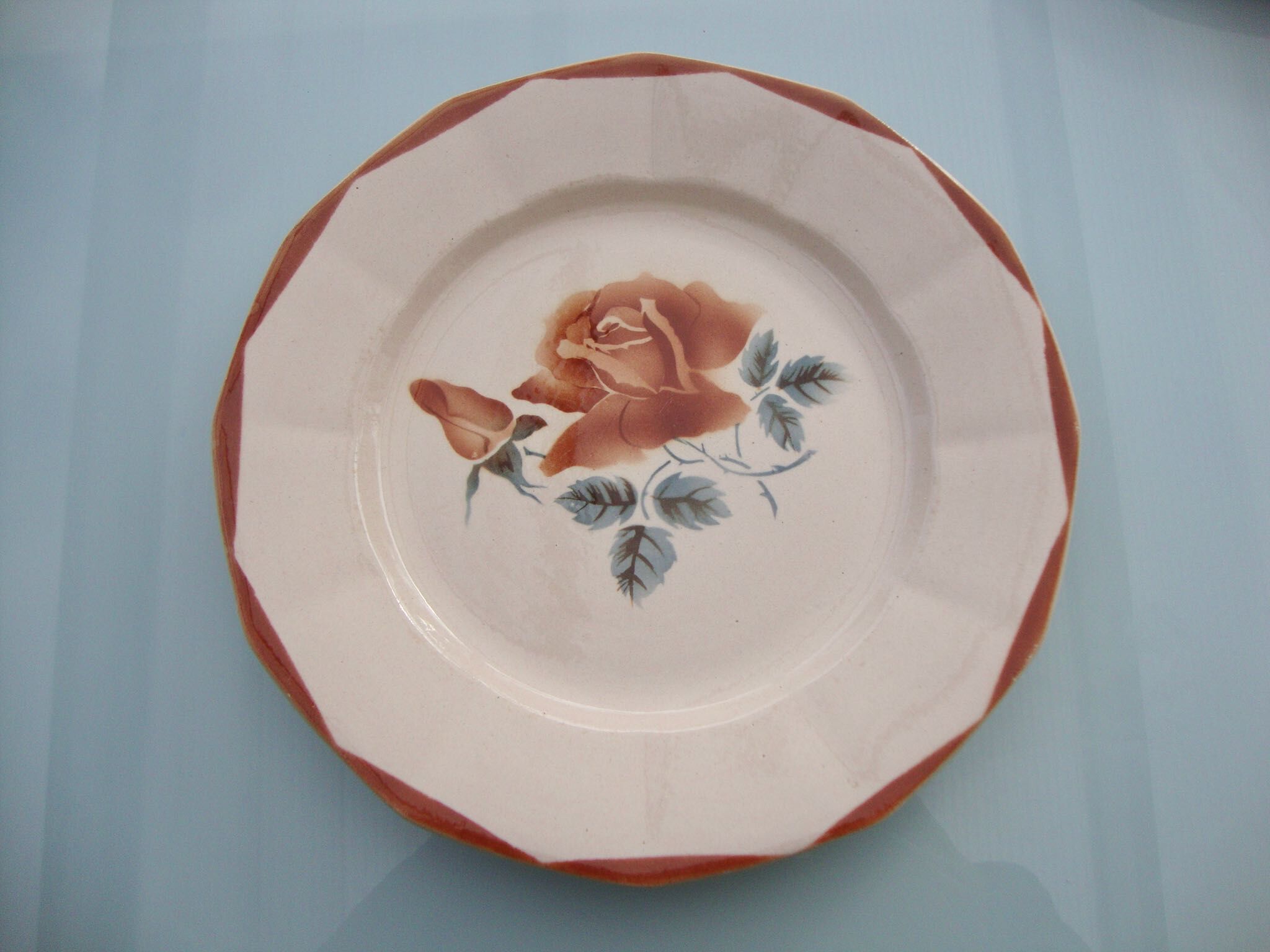 Set 6 flat plates Digoin Sarreguemines