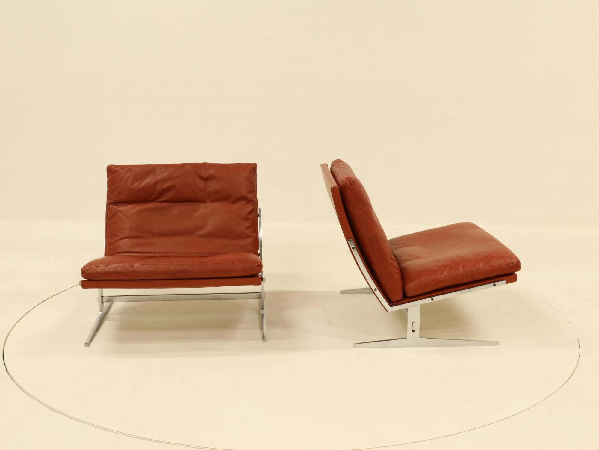 2 Easy Chairs Model BO 561 by Preben Fabricius & Jorgen Kastholm for BO-EX 1960s
