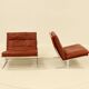 2 Easy Chairs Model BO 561 by Preben Fabricius & Jorgen Kastholm for BO-EX 1960s