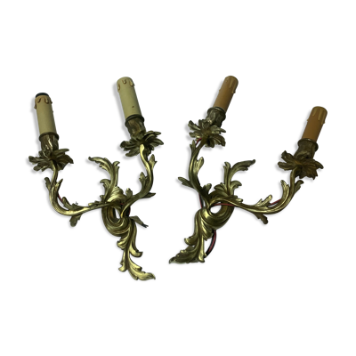 Paire d’appliques en bronze Louis XV