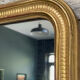 Louis-Philippe mirror gilded with gold leaf 37.5/31.5cm mercury glass