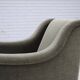 Fauteuil danois des années 1970, velours vert d'origine, bois de hêtre.