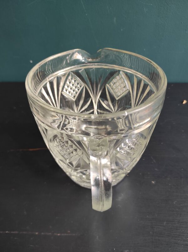 Pichet à eau vintage en verre belge, VSL