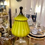 Empoli opaline glass candy box 1960