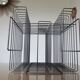 Vinyl rack in black painted metal  1960s