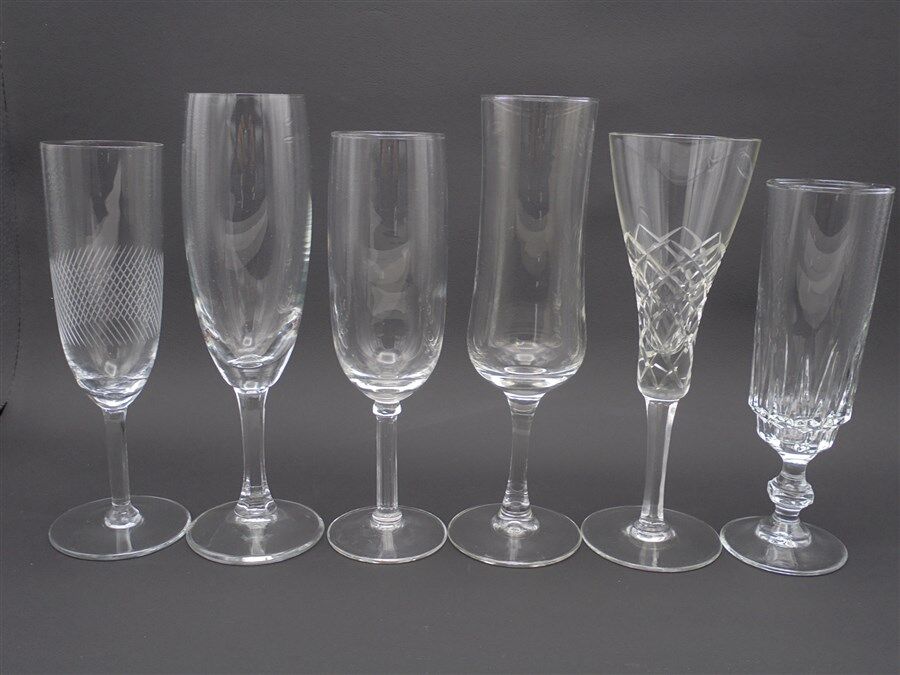 Mismatched champagne flutes