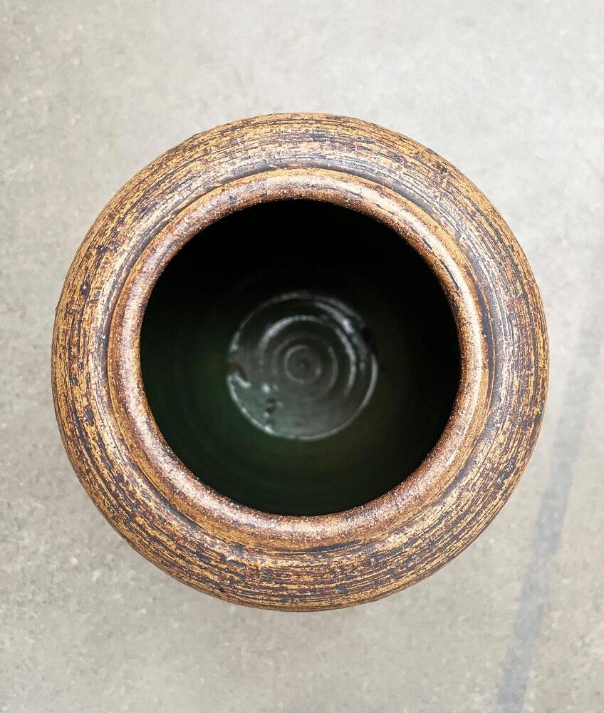 Brutalist mid-century studio ceramic vase by Sybille Karrenberg-Dresler, 1960s.