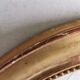 Frame oval 1st moitie of the xixth wood golden stucco