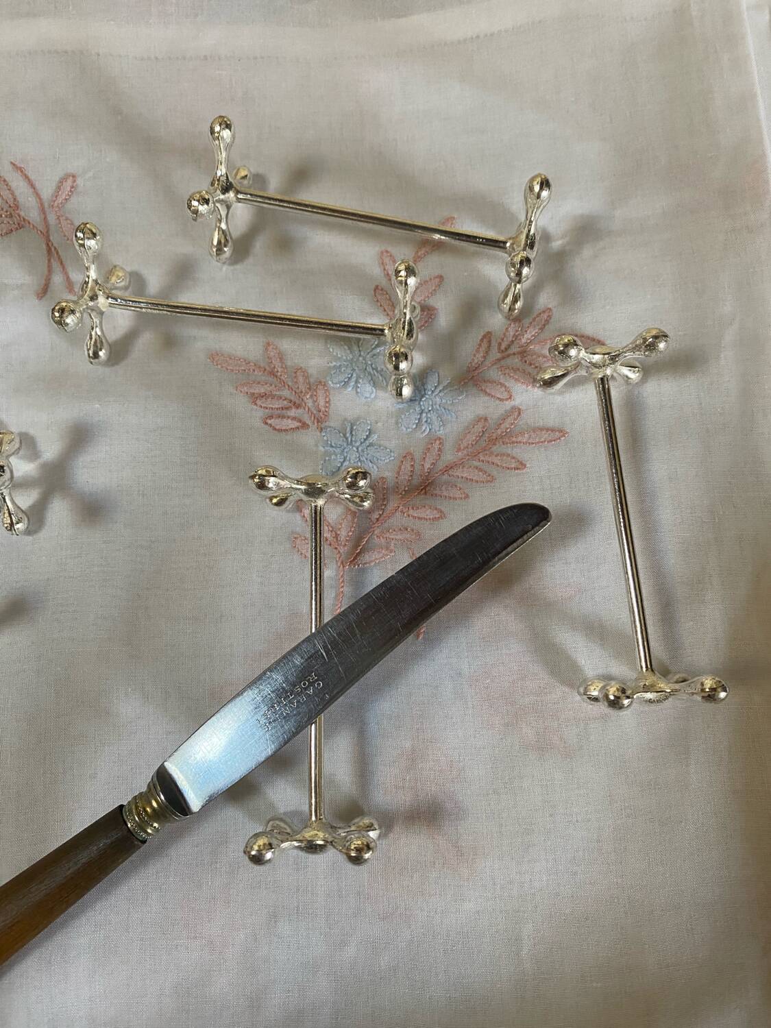 Set of 6 WMF silver-plated knife rests