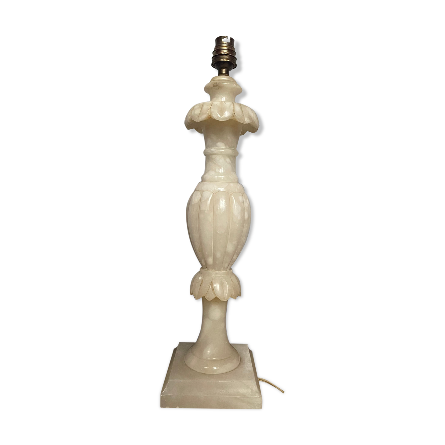 Alabaster lamp foot