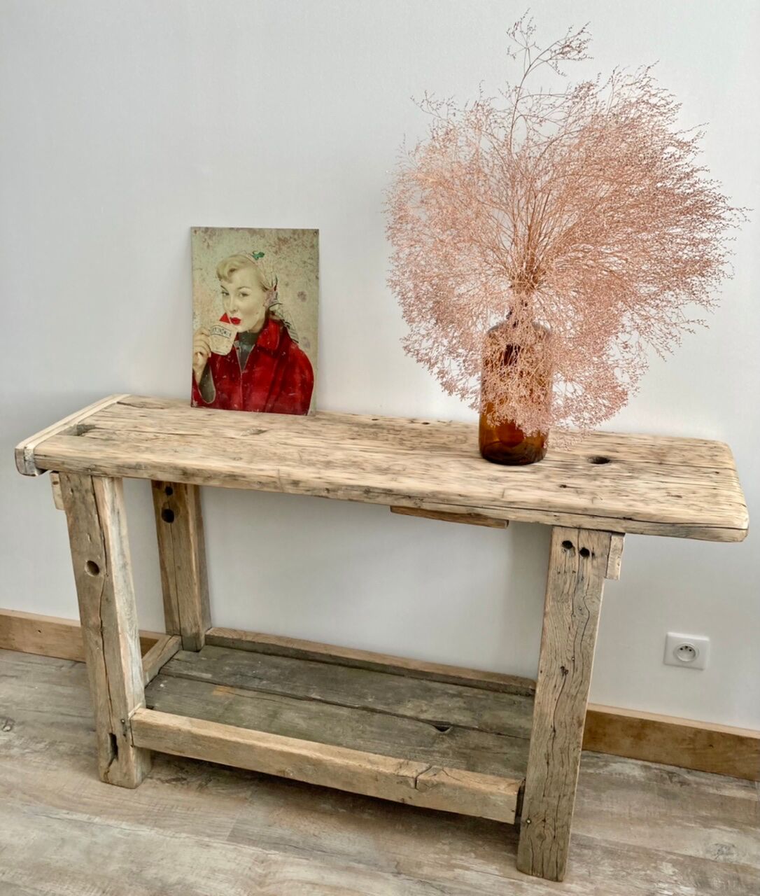 Old wooden workbench