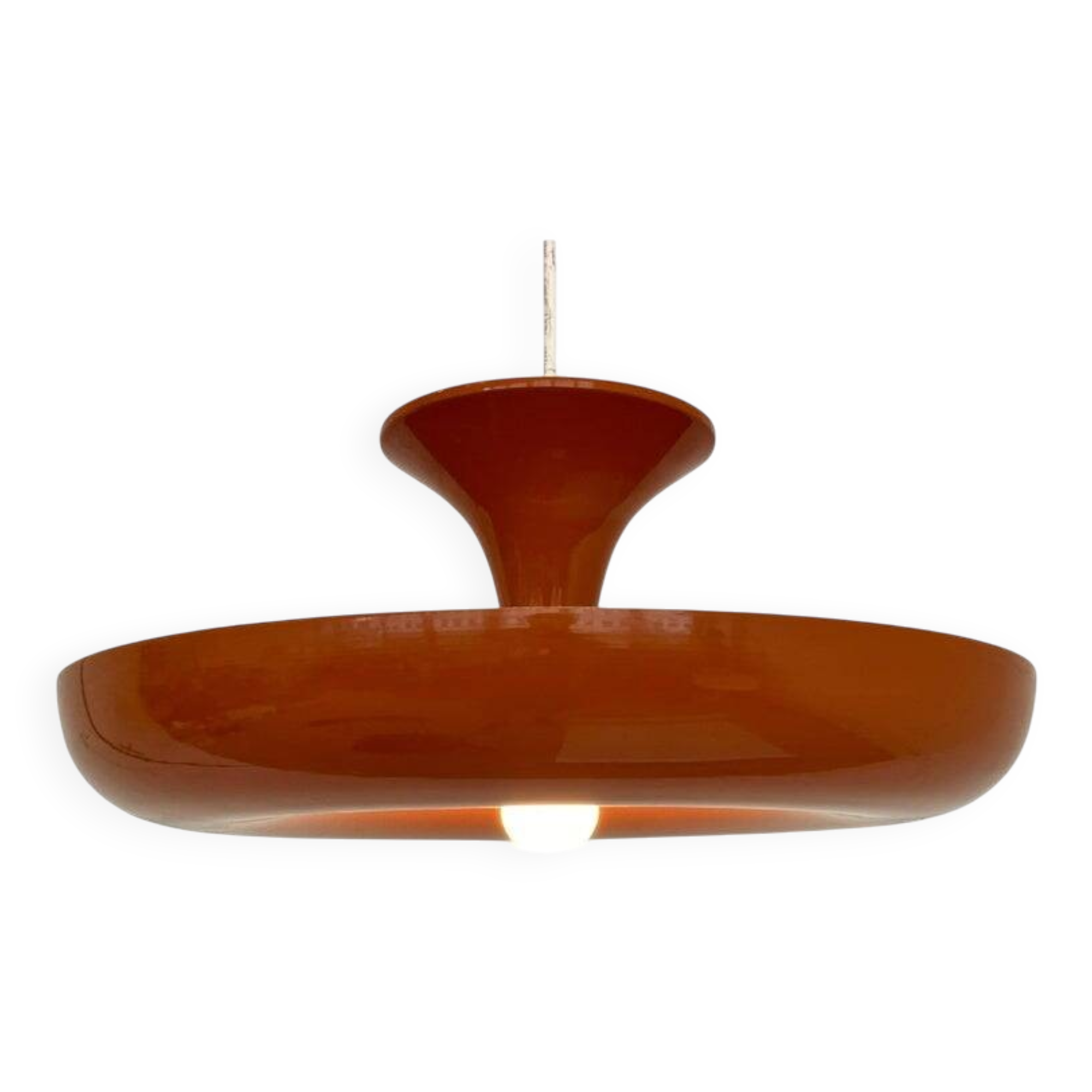 Very rare midcentury orange pendant, Denmark, 1970