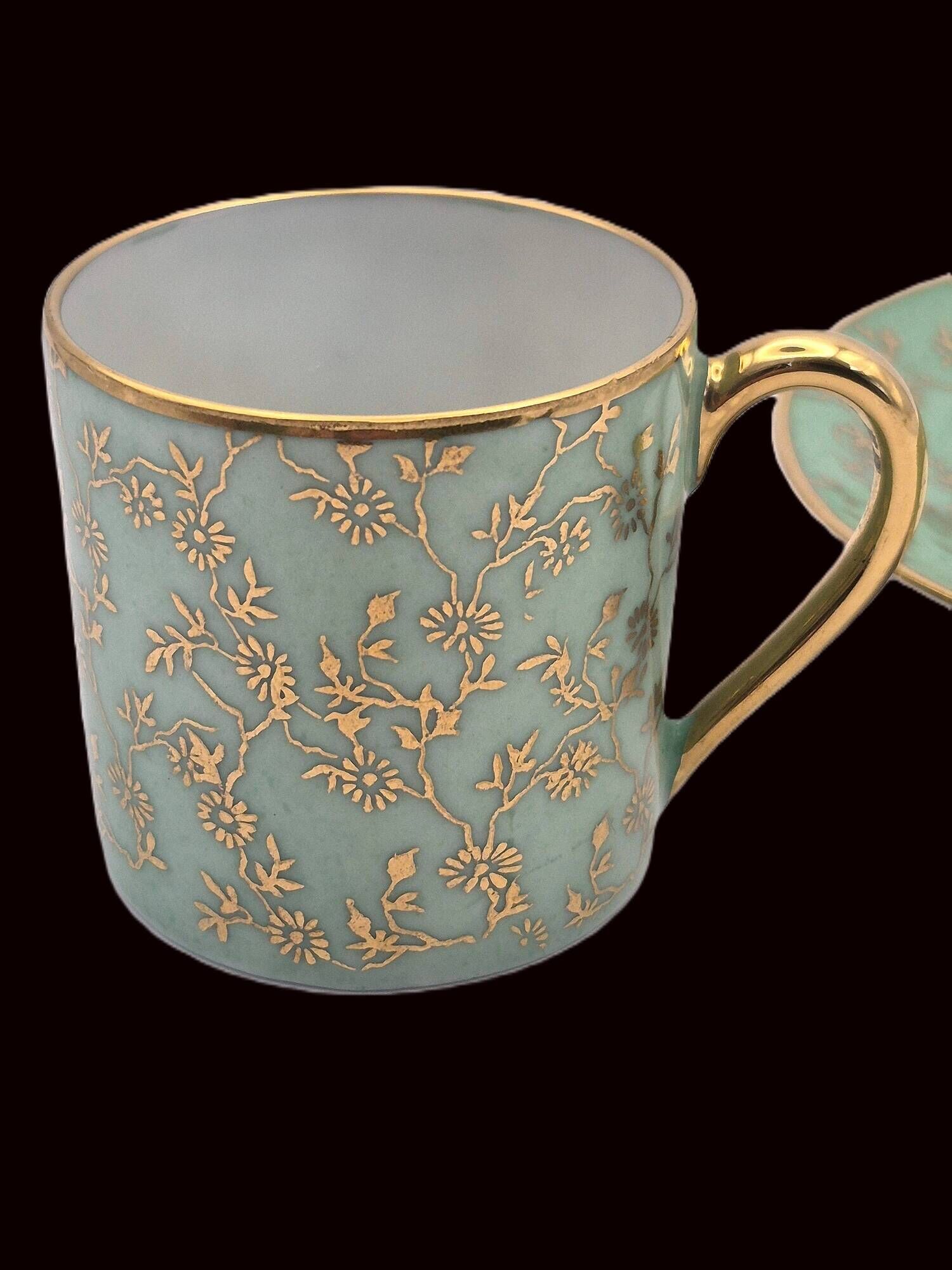 Set of 6 multicoloured moka cups in Limoges fine porcelain.