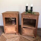 Pair of antique bedside tables