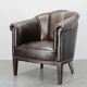 Vintage Leather Armchair, Czechoslovakia