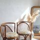 Pair of vintage rattan armchairs circa the 1960s.