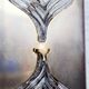 Pair of Palwa sconces in brass and crystal