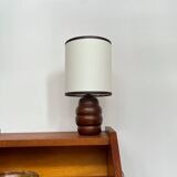 Lampe de chevet à poser en bois tourné