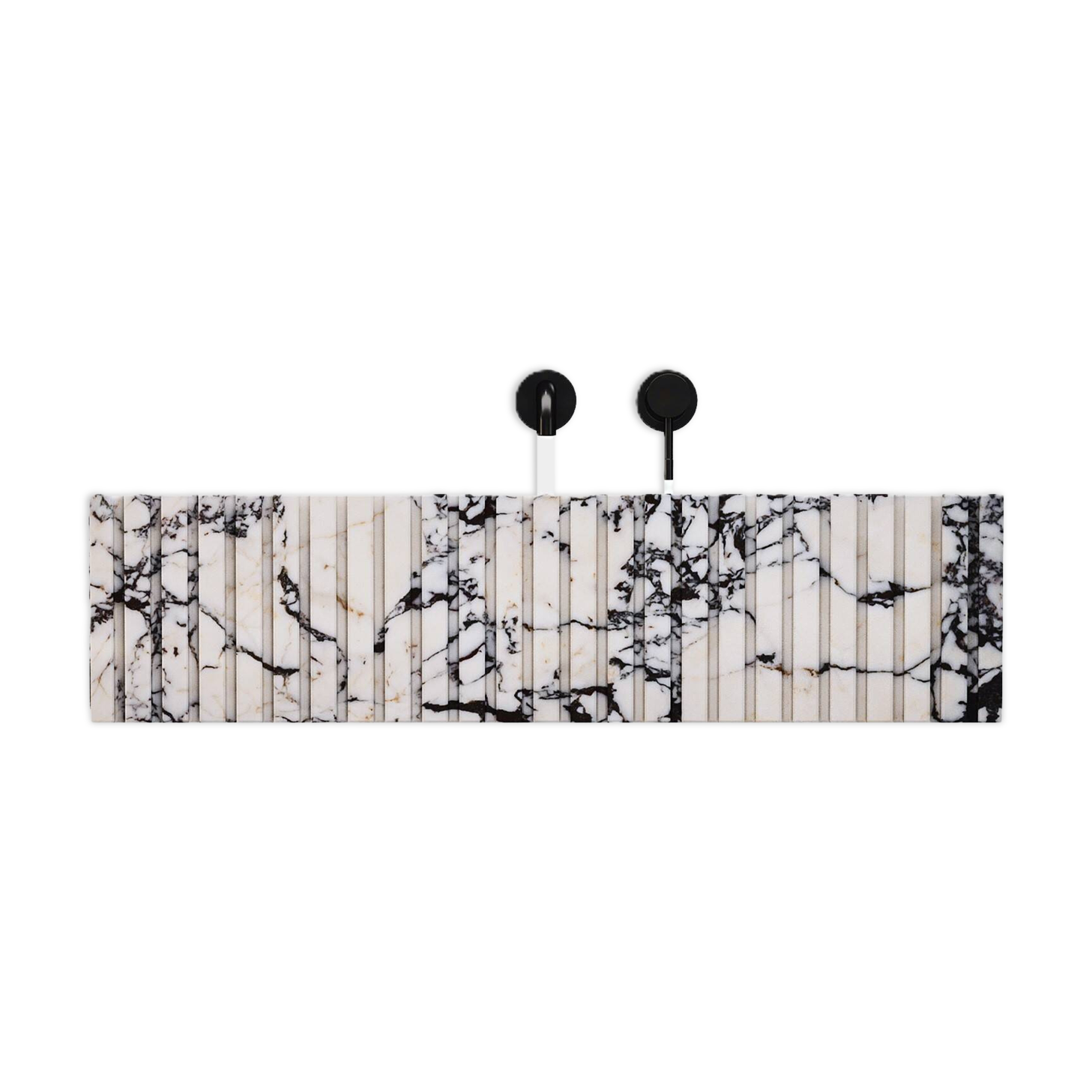 Luca - Grooved Marble Sink - Calacatta Viola - Medium