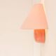Vintage IKEA 80s sconce. A wall mounted lamp classic semi-round in pink