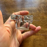 Transparent glass candle holder