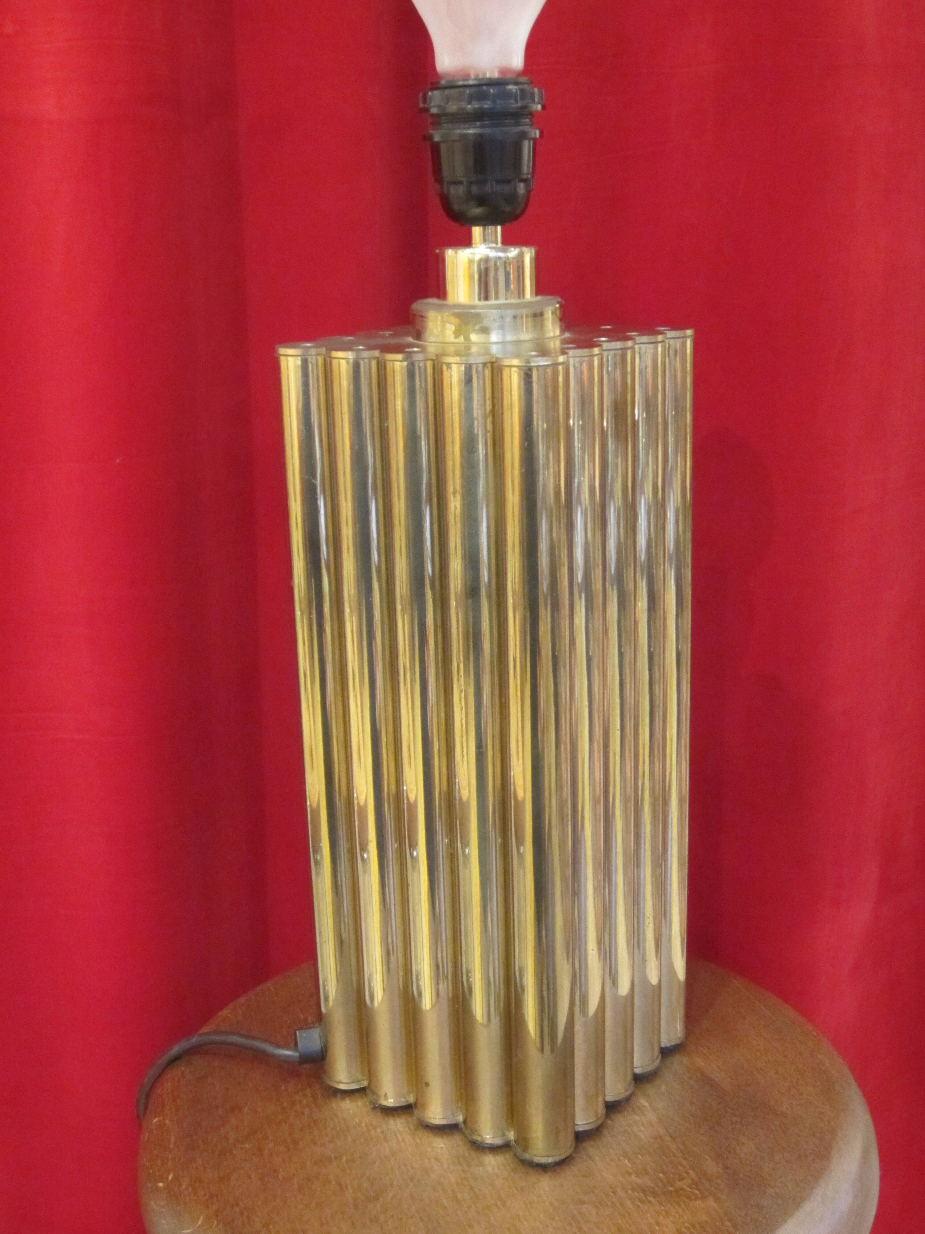 Lampe italienne années 70 en laiton