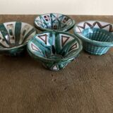 Set of 4 Robert Picault Vallauis 1960 cups