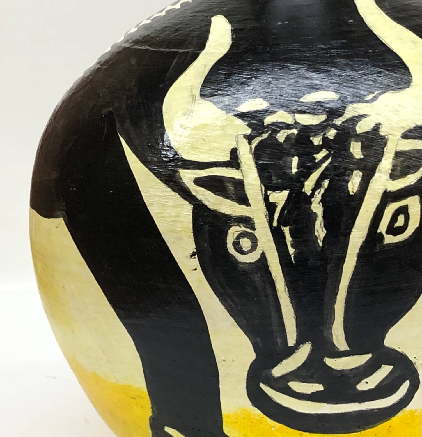 Picasso-inspired bull vase