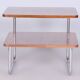 Bauhaus Side Table in Caucasian Walnut and Chrome-Plated Steel, 1930s
