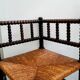 Chaise d'angle bobine en bois vers 1940