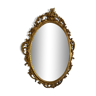 Old baroque mirror oval gilded