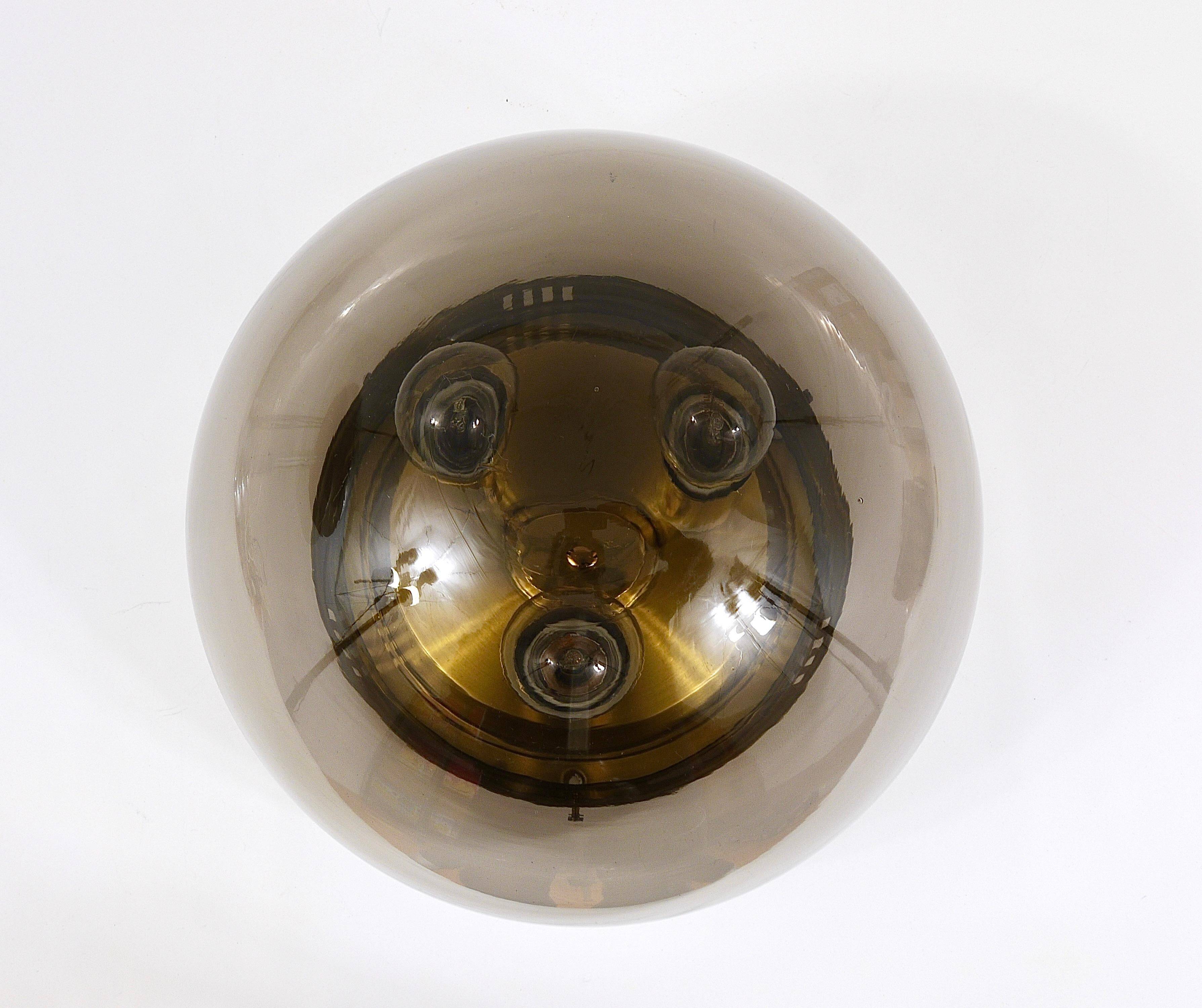 Ceiling light with glass globe in mid-century style by Peill & Putzler, Germany, 1970s.