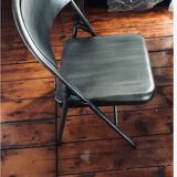 Chaise pliantesmétal couleur  inox