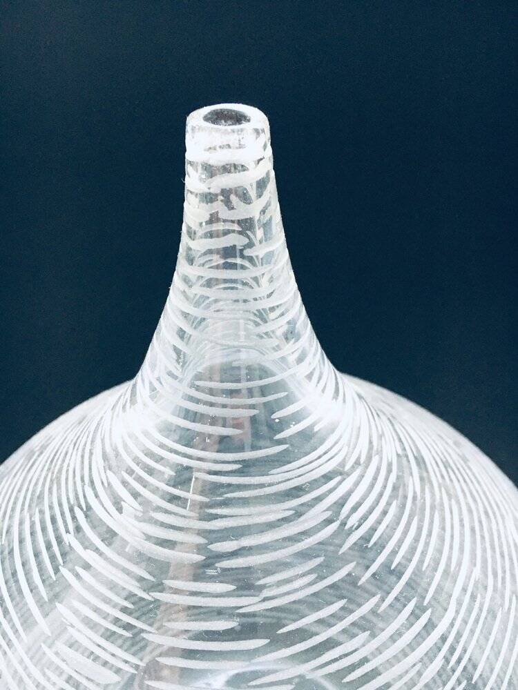 Art Glass Fluted Vase, 1970s