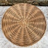 60s rattan bedside table