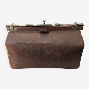 Vintage brown leather briefcase